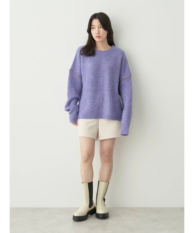 earth music&ecology カットツイルショートパンツ Beige