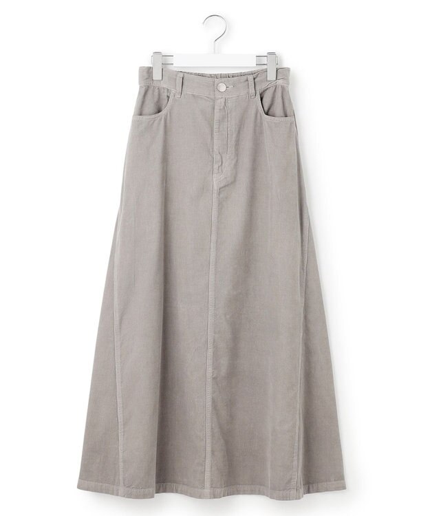 23区 【Oggi11月号掲載/洗える】コットン コーデュロイ スカート ライトグレー系