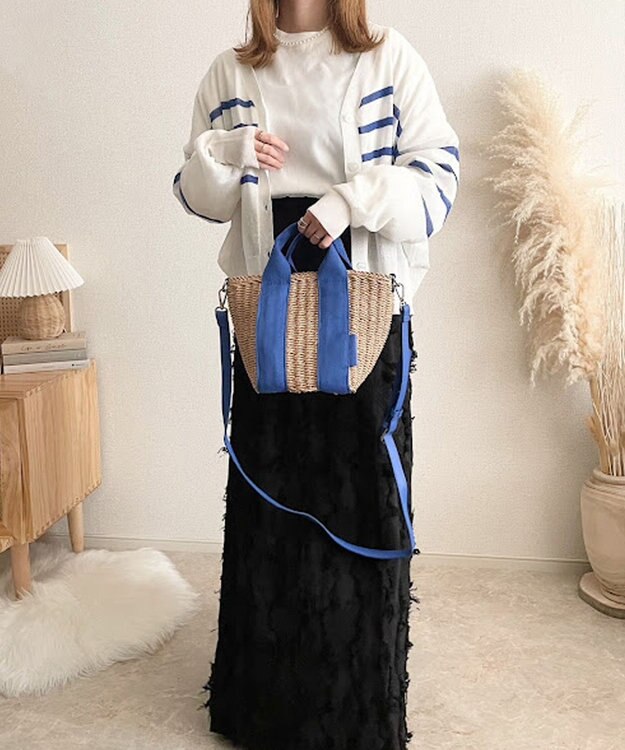 LA BAGAGERIE 【maison vert】【ペーパー素材使用】2WAYかごバッグ ブルー