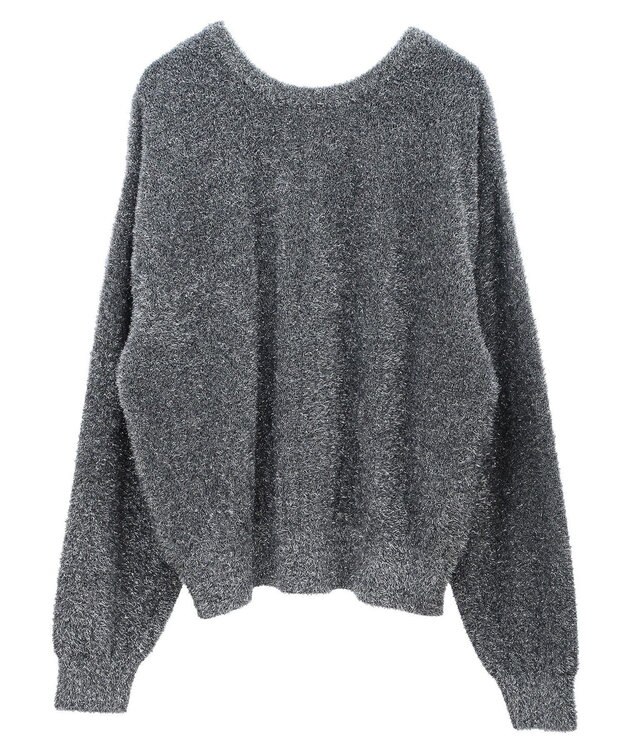 Green Parks シャギーギラギララメカーディガン Dark Gray