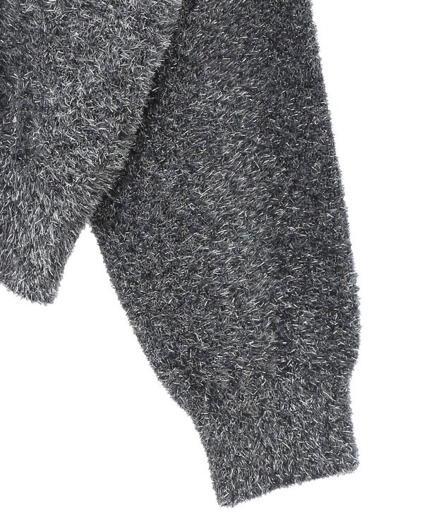 Green Parks シャギーギラギララメカーディガン Dark Gray