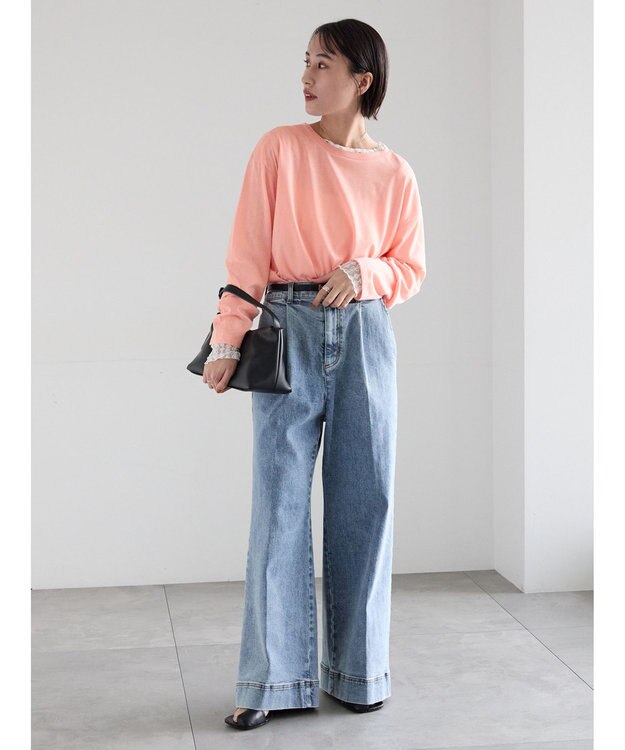 Te chichi 【雑誌掲載アイテム】シルケット天竺クルーネックロンT《2026 spring catalog item》 オレンジ