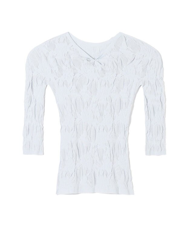 Chacott 【ノーソーイングニット】キシリトールシアーレース2Wayトップ ベビーブルー