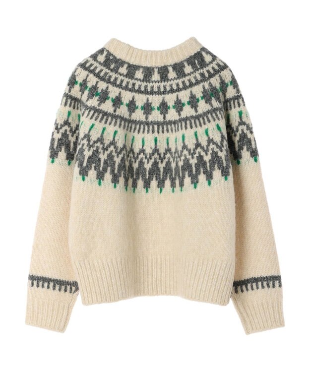 AMERICAN HOLIC フェアアイル柄ニットプルオーバー Ivory