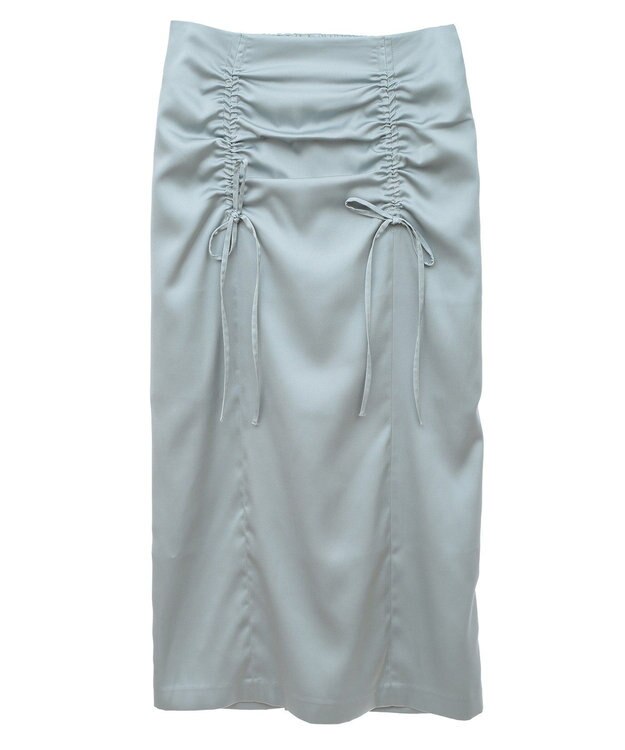 earth music&ecology フロントドロストリボンナロースカート Mint Green