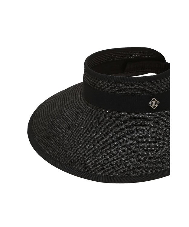 DAKS DAKS GOLF バックリボン 天然草ワイドバイザー ブラック