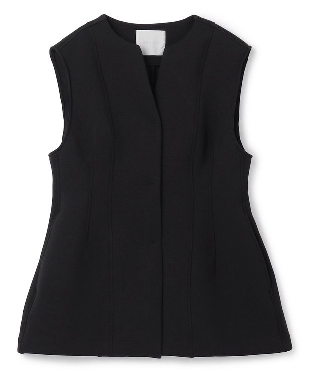 UNFILO L 【VERY×UNFILOコラボ】BEAUTY FORM JERSEY+ ペプラムジレ ブラック