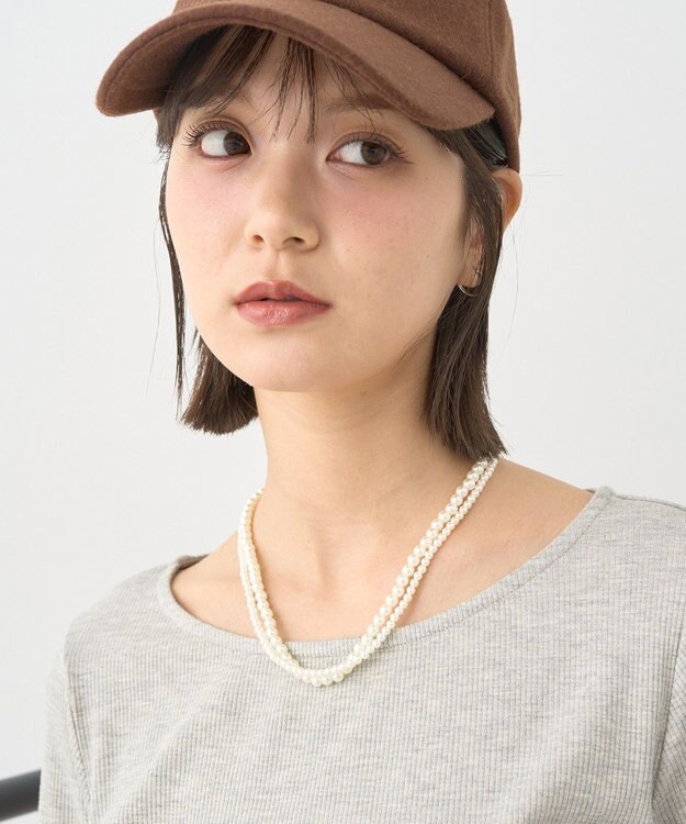 earth music&ecology ２ＷＡＹマンテルパールネックレス Gold