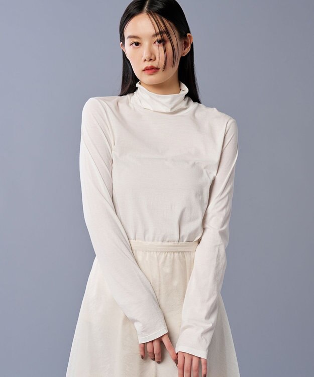 uncrave アルビニスタシフォン ハイネック カットソー（uncrave STANDARD） オフ