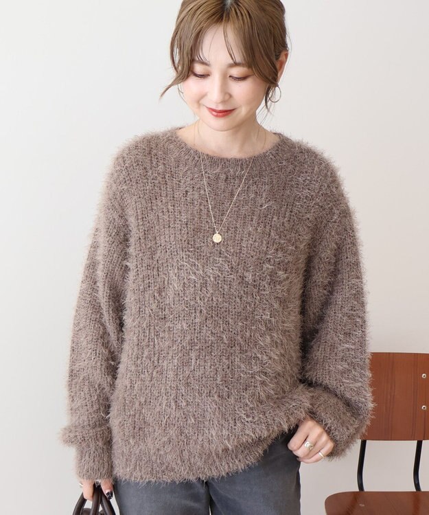 AMERICAN HOLIC フェザーゆるニットプルオーバー Mocha