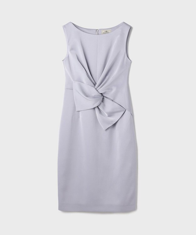 GRACE CONTINENTAL サテンクロスドレープワンピース ラベンダー