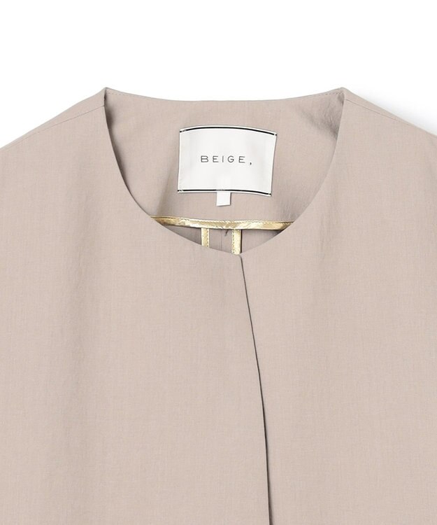 BEIGE， 【洗える】PORDIC / ノーカラードルマンロングコート Taupe