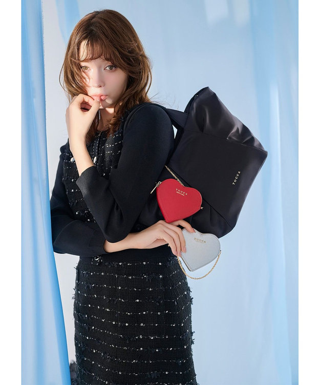 TOCCA 【八木アリサさん着用】RIBBON KNOT NYLONBAG ナイロントートバッグ ブラック系