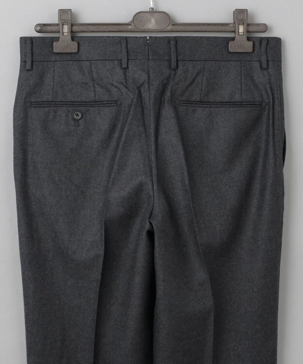 GOTAIRIKU 【保温性/ストレッチ/シワになりにくい】サキソニーストレッチパンツ（ノータック） グレー系