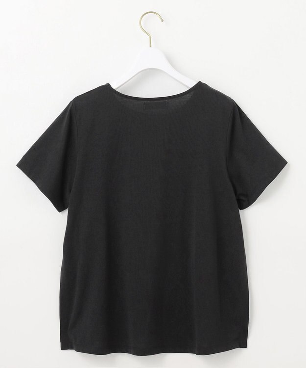 ANY SIS 【UVケア】サイドプリーツ カットソー ブラック