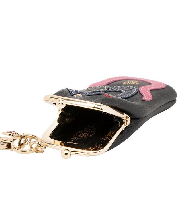 ANNA SUI ウィズスネーク ミニ口金チャーム クロ