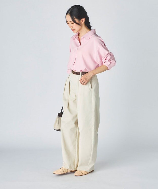 OP／FILA 【ocean pacific】デイリーオーバーサイズシャツ/UVカット ピンク