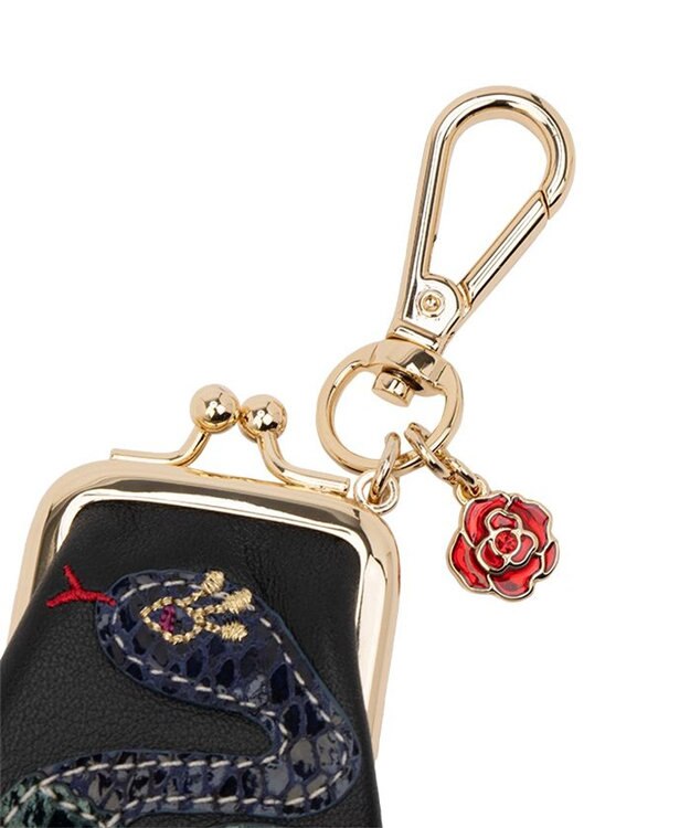 ANNA SUI ウィズスネーク ミニ口金チャーム クロ