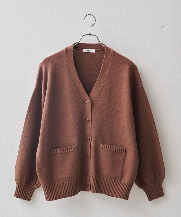 WEGO 【SCHOOL ITEM】ニットカーディガン チョコブラウン