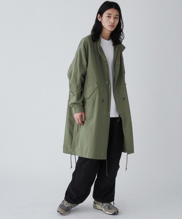 WEGO 【ユニセックス着用ITEM】サイドスリットモッズコート カーキ