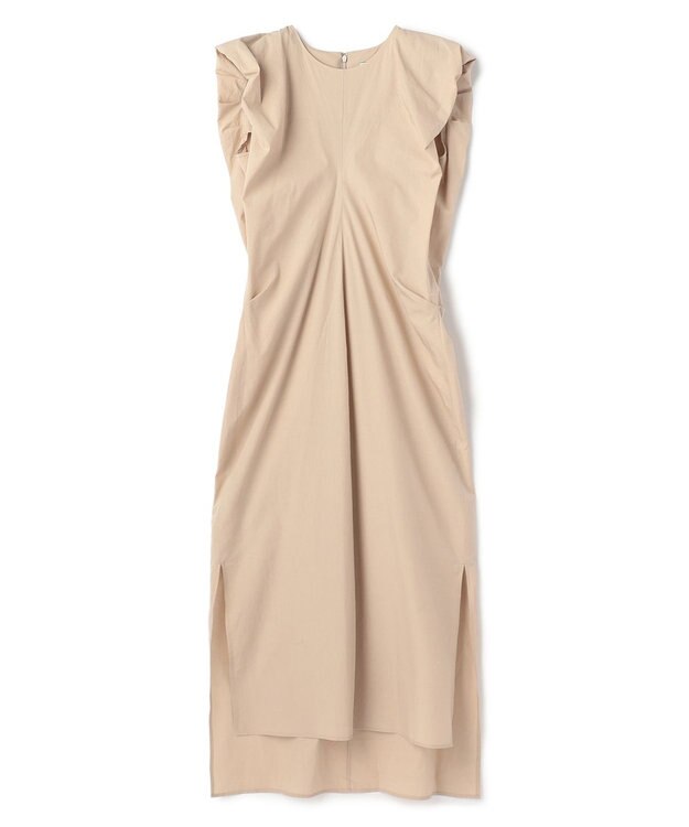 BEIGE， MALLOW / コットンタック バルーンスリーブドレス Beige