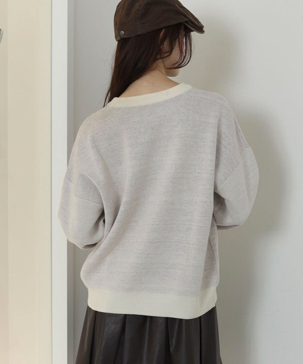 WEGO レタリングニットプルオーバー オフホワイト