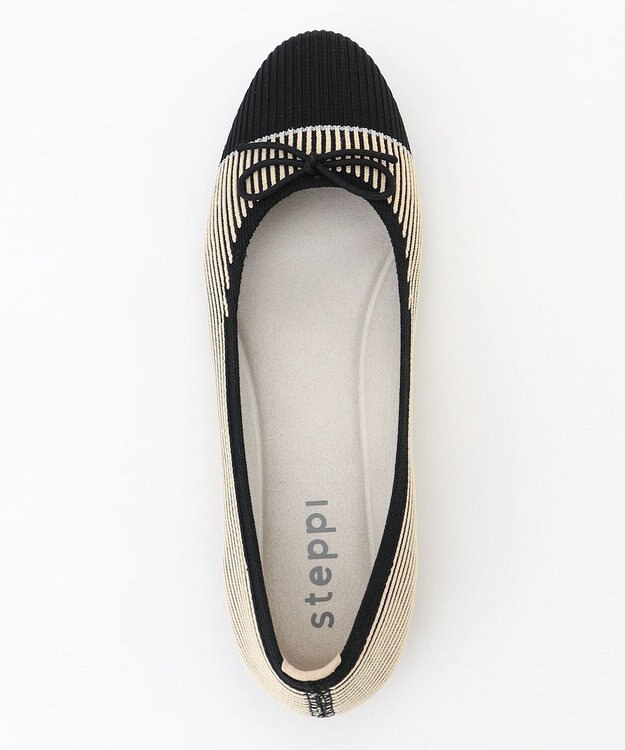 steppi ラウンド バイカラー バレエ パンプス ベージュ バイカラー