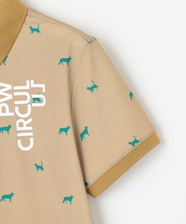 PW CIRCULUS 【WOMEN】【ストレッチ / UVケア】アニマルプリント カノコ ポロシャツ ゴルフウェア レディース ベージュ系5