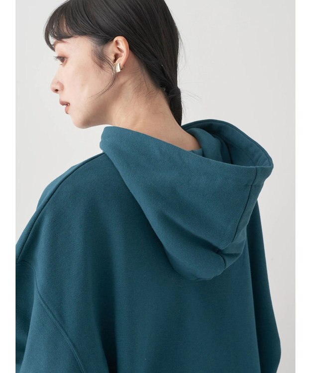 earth music&ecology スウェットルーズパーカー Green