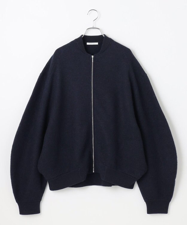 #Newans リラックスフィットドルマンニットブルゾン ネイビー系