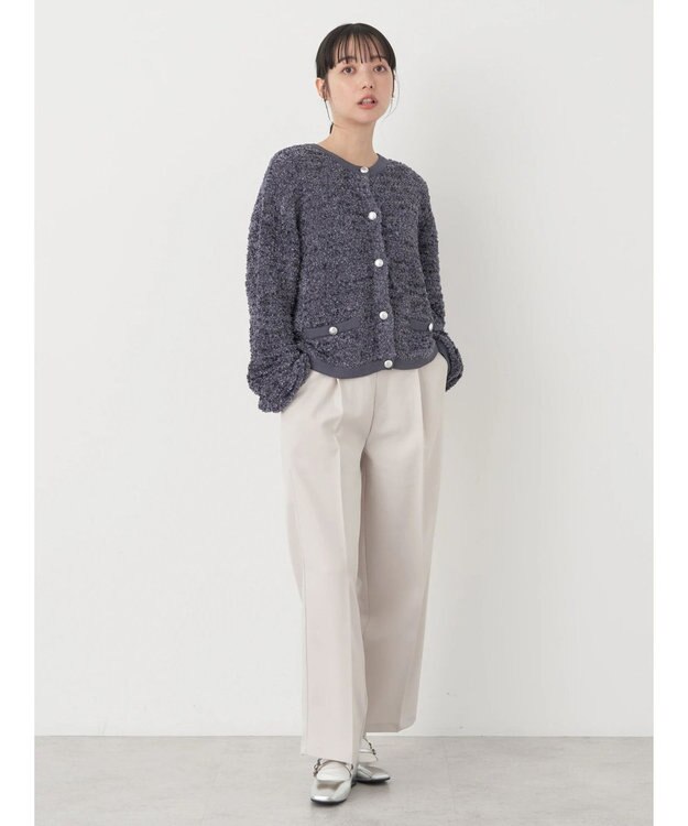 earth music&ecology ストレートパンツ Gray Mixture