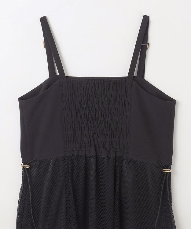GRACE CONTINENTAL メッシュコンビキャミワンピース ブラック