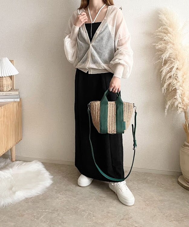 LA BAGAGERIE 【maison vert】【ペーパー素材使用】2WAYかごバッグ グリーン