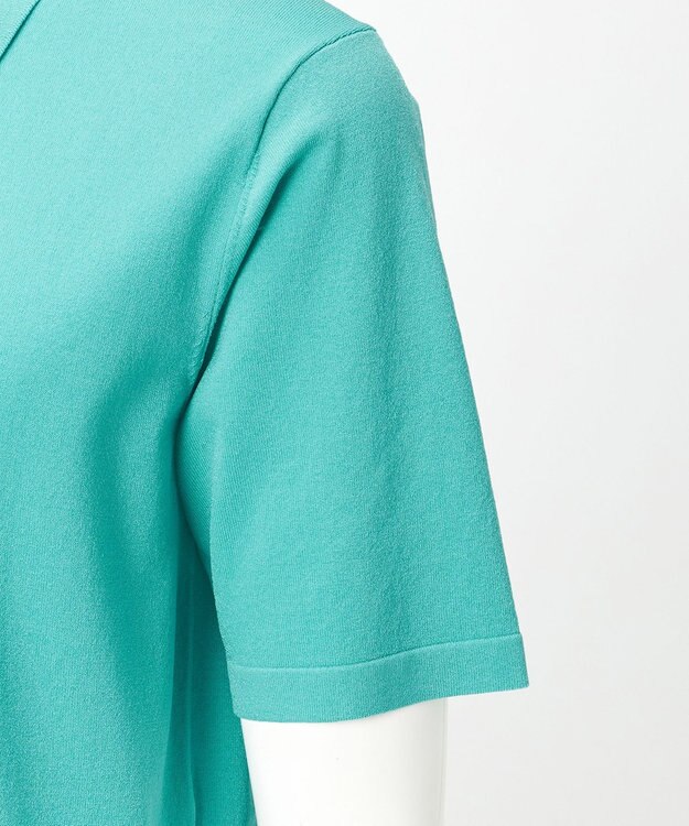 23区 【エステータ】シルキーポロ ニット ターコイズブルー系