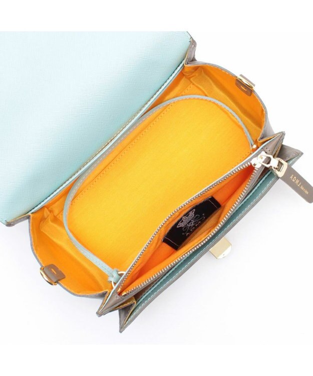 A.D.M.J. 【牛革】クラシックアニルブリロ/ラウンドクラッチショルダー AN.BR