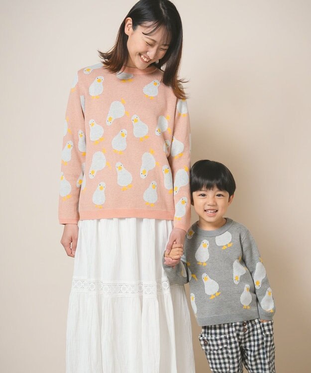 ami amie 【UNISEX】アヒルいっぱいプルオーバーFree Size ピンク