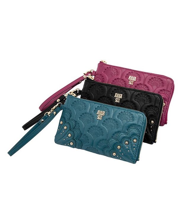 ANNA SUI ピーコック フラグメントケース クロ