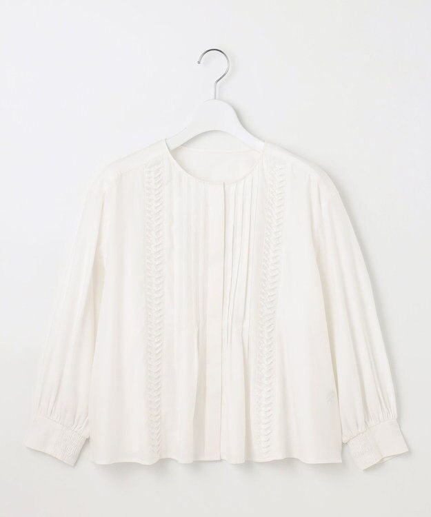 23区 S 【SLOW/一部店舗限定】ウォッシュドコットンサテン ブラウス ホワイト系