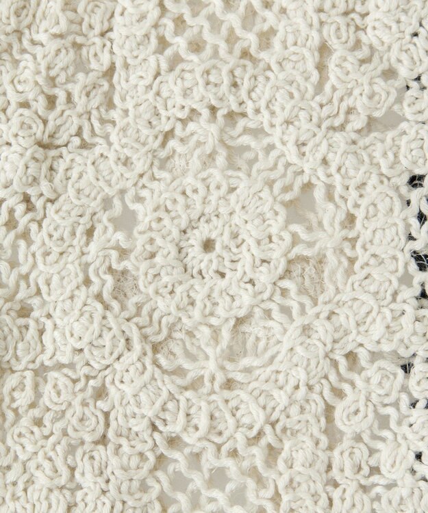 Green Parks ・ＥＬＥＮＣＡＲＥ　ＤＵＥ　カギ針風レースカーデ Ivory