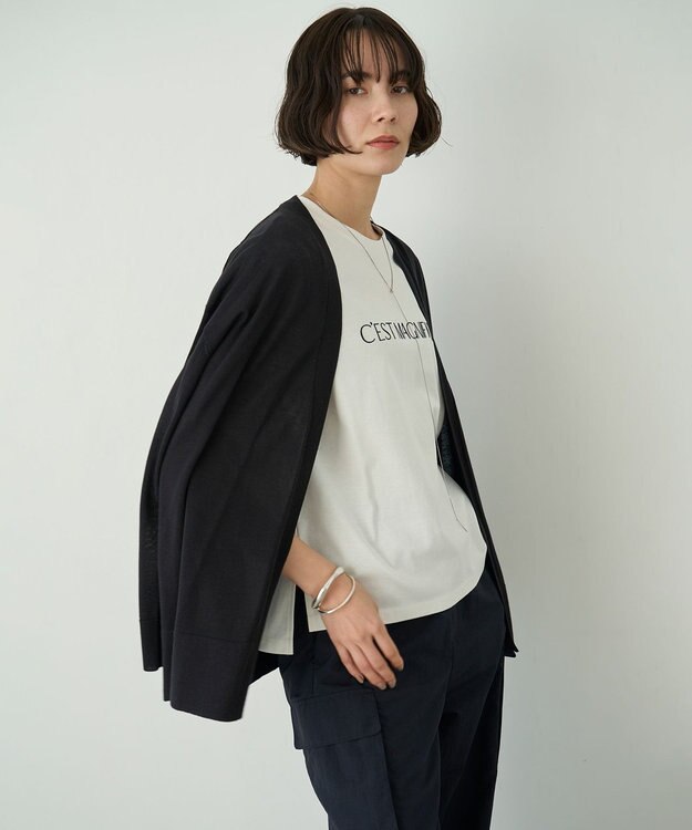 UNFILO イージーカーディガン ブラック