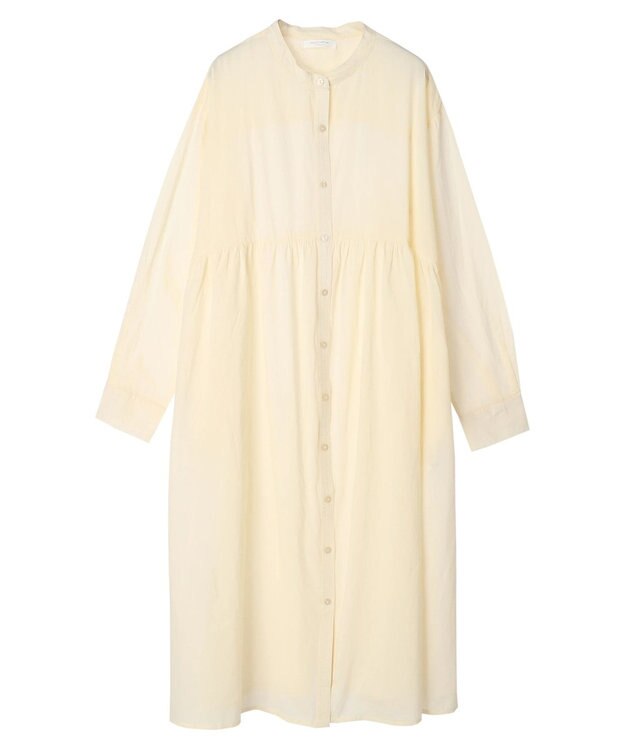 Green Parks ボリュームギャザーシャツワンピース Ecru