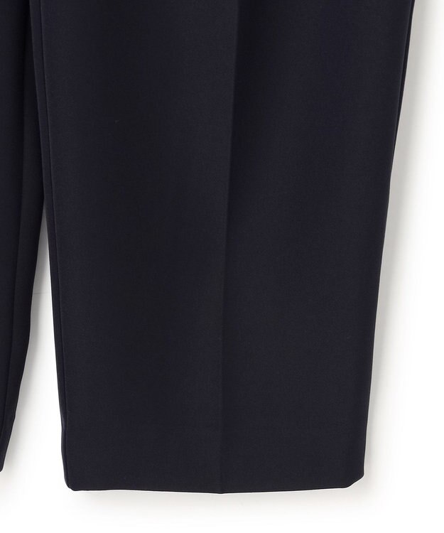 UNFILO 【ウエストゴム/セレモニー】ドライダブルクロス タックテーパードパンツ ネイビー