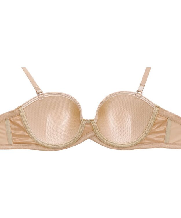 WACOAL ブラジャー ストラップレス サイズや体型特徴に合わせた設計 アウターにひびきにくい メッシュ素材(カップ肌側) レディース BXC610 /ワコール カラシ