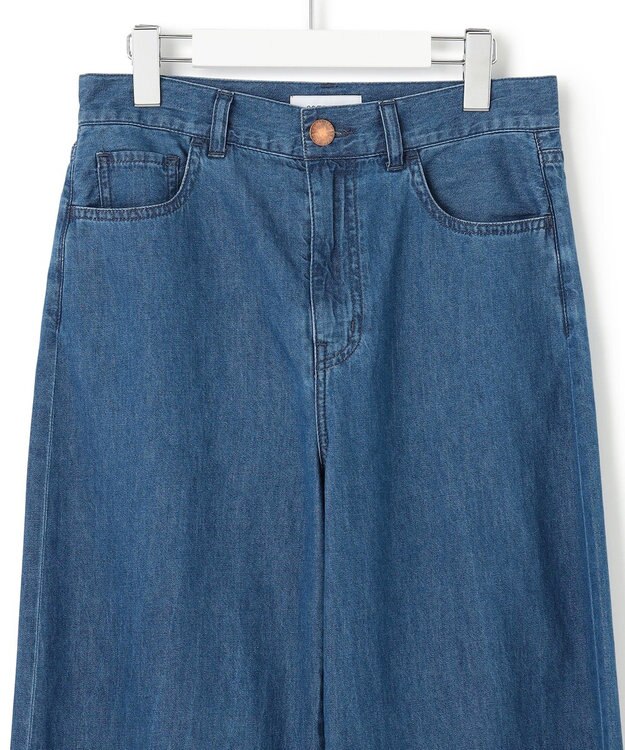 23区 S 【GLOW5月号掲載/洗える】ライトダンガリー ワイドパンツ インディゴ