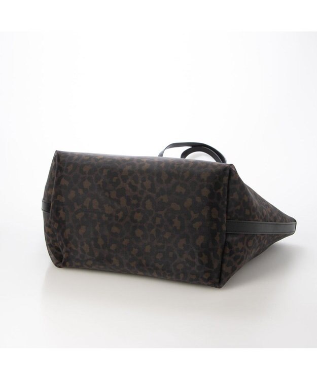 UNBILLION カシュカシュ cachecache / チュールメッシュヒョウ柄プリントトートＬ ブラック