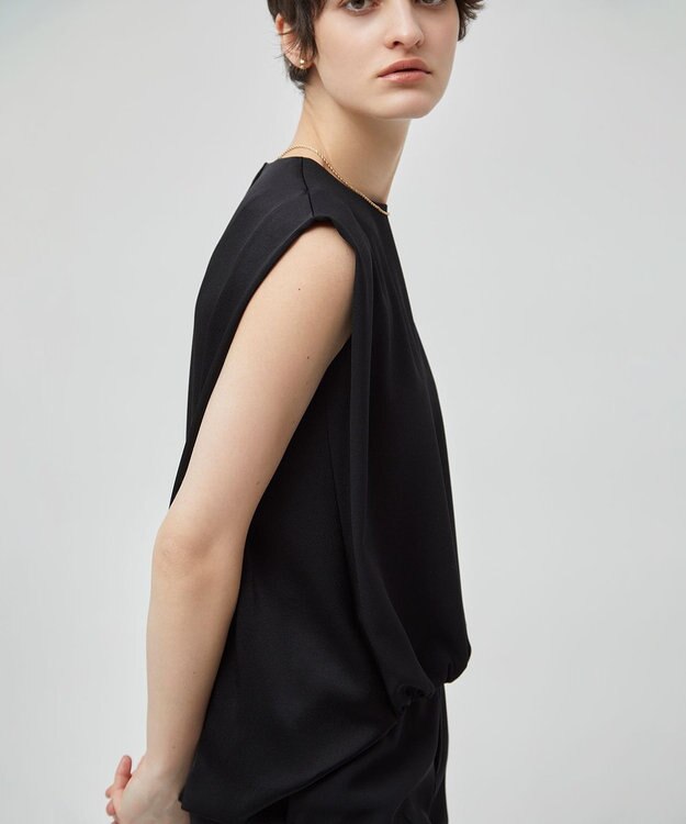 BEIGE， 【洗える】CINDY / ノースリーブブラウス Black