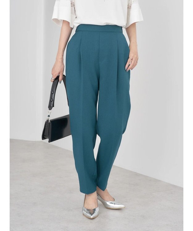 earth music&ecology テーパードパンツ Blue Green