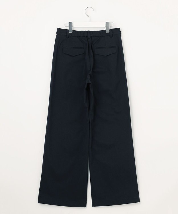 J.PRESS LADIES 20チノストレッチ ストレート パンツ ネイビー系