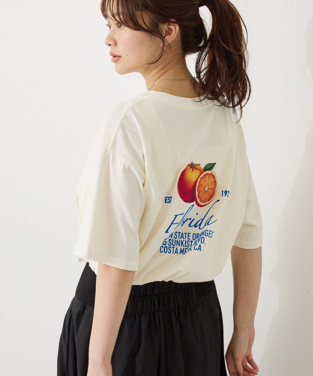 AMERICAN HOLIC 【WEB限定】フロッキーアソートTシャツ Ecru