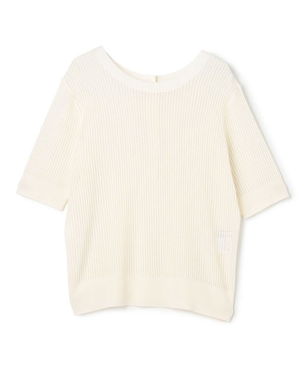 BEIGE， LEPIDO / 前後2WAY シアー編みニット Ecru